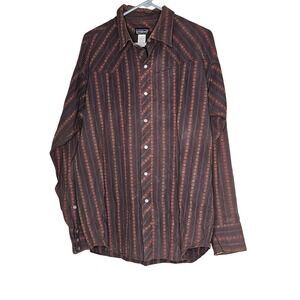 Patagonia‎ Organic Cotton Button Down Western Shirt Brown Mens L Gorpcore Earthy